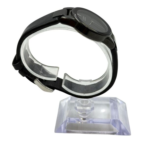 Citizen Eco-Drive Axiom Black Out Leather Date Women's Watch - Picture 3 of 7